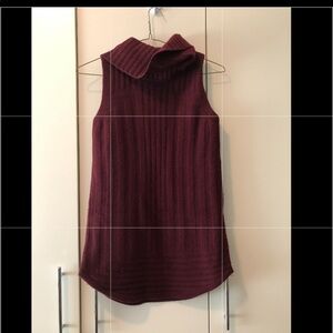 Tahari Sleeveless Turtleneck Sweater Dress